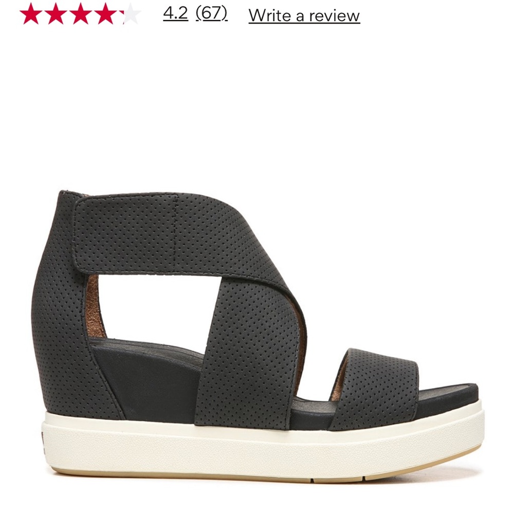 Dr. Scholl’s Sheena platform wedge strappy sandal black women’s shoe size 7 Med - Picture 3 of 14